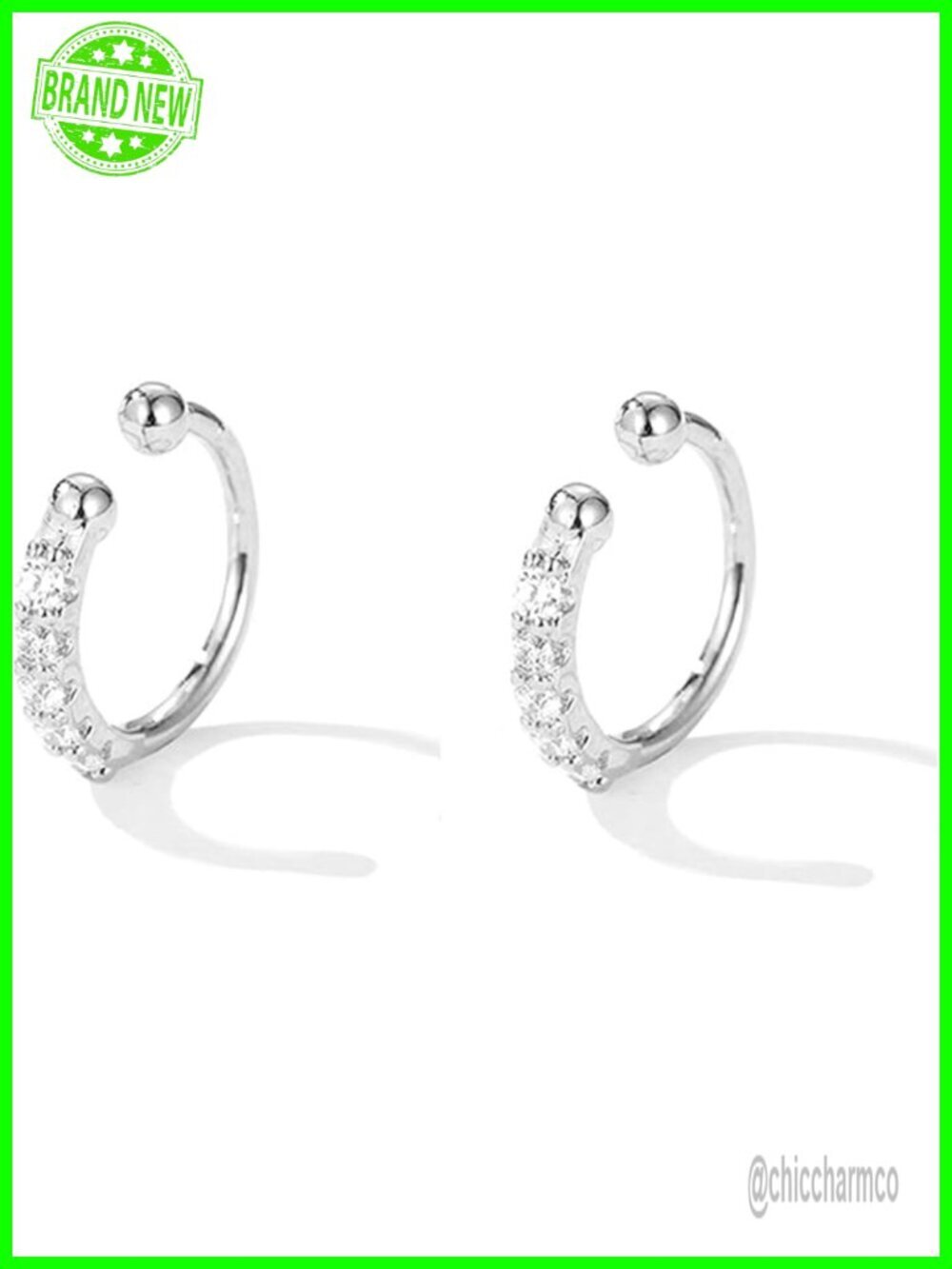 Sterling Silver No Piercing Earrings Cuff for Women Cartilage Earrings